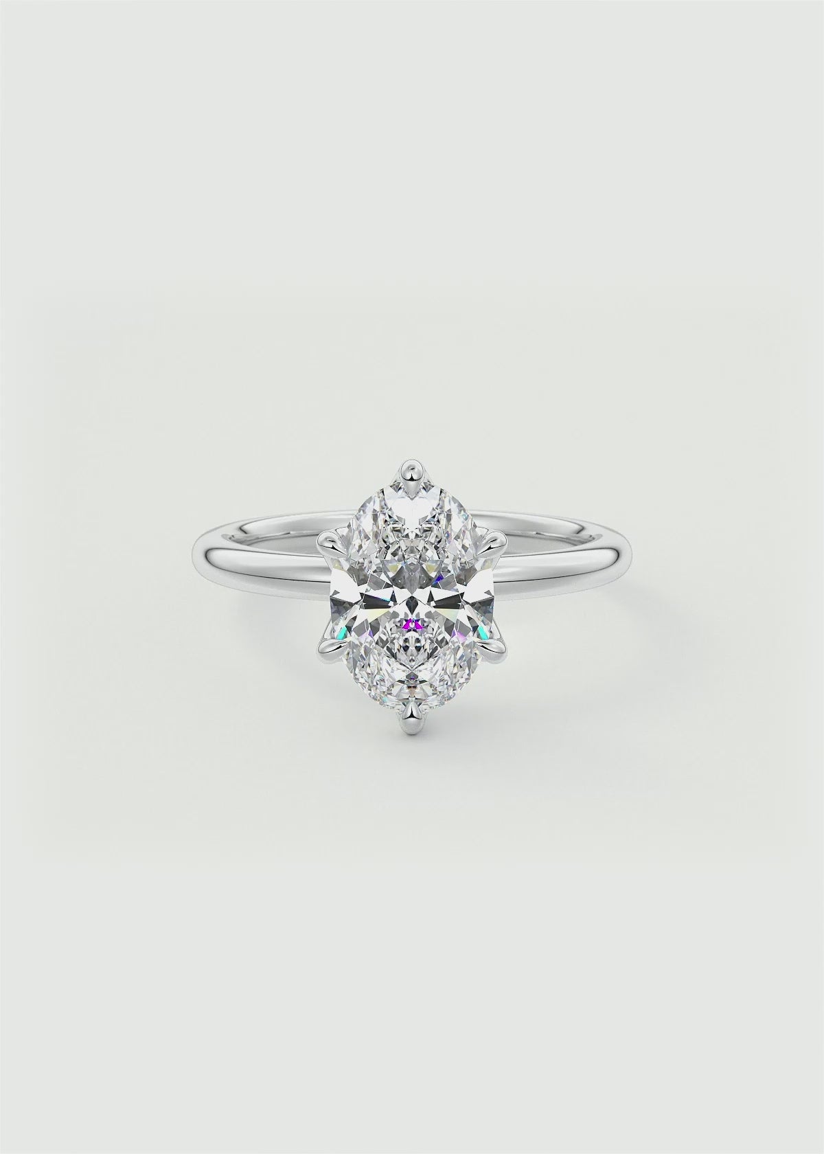 Celestia Deluxe – Two-Tone Oval Engagement Ring