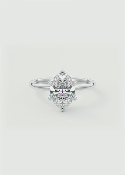 Celestia Deluxe – Two-Tone Oval Engagement Ring