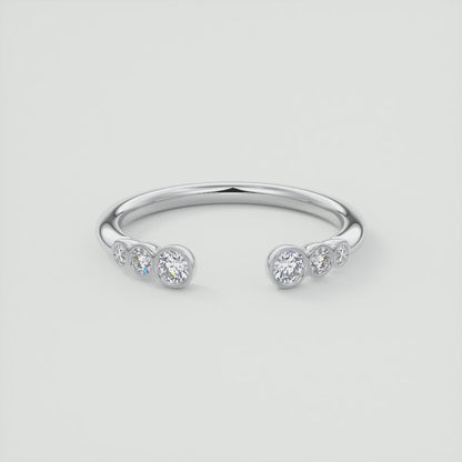 Seren Open Bezel Wedding Band – Lab-Grown or Natural Diamonds