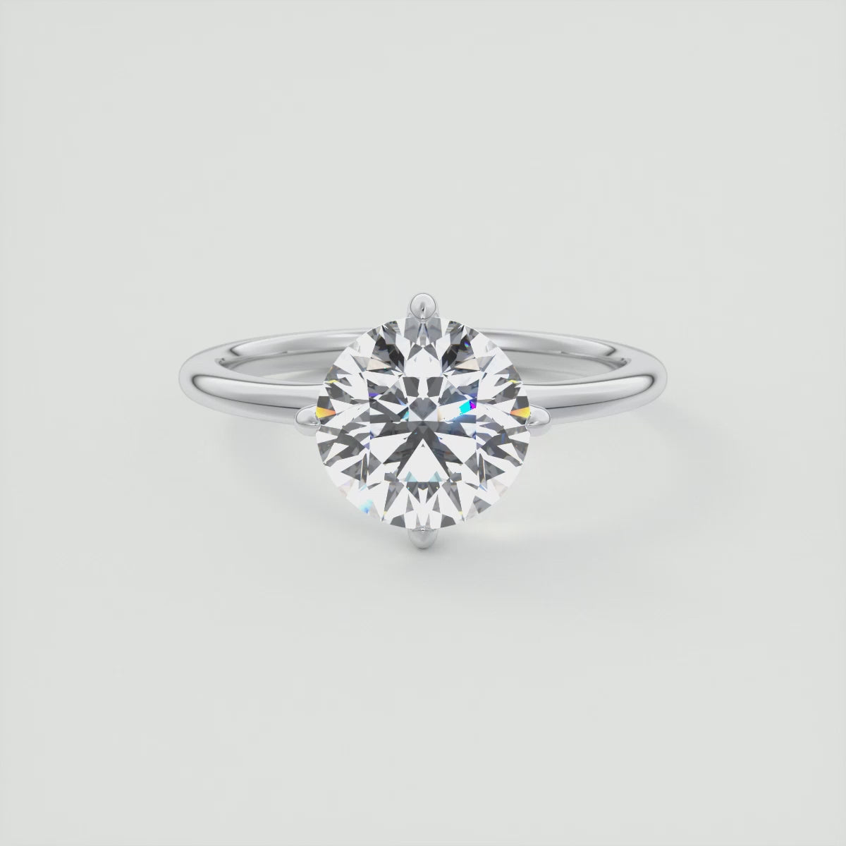 Aura Glide Plus Solitaire Ring – Lab Diamond or Moissanite, Ultra-Low Profile Design