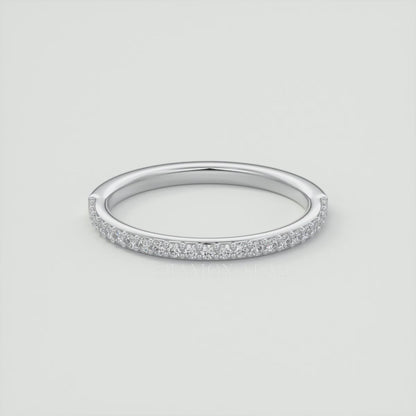 Lunara 1.5mm Half Eternity Band – Lab-Grown or Natural Diamonds