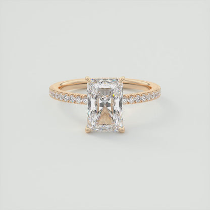Isolde Radiant Pavé Solitaire Ring