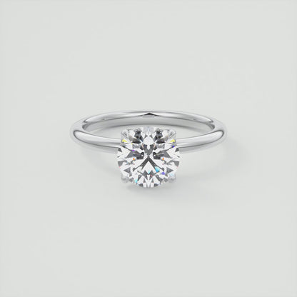 Celestia Solitaire Ring – Lab Diamond or Moissanite