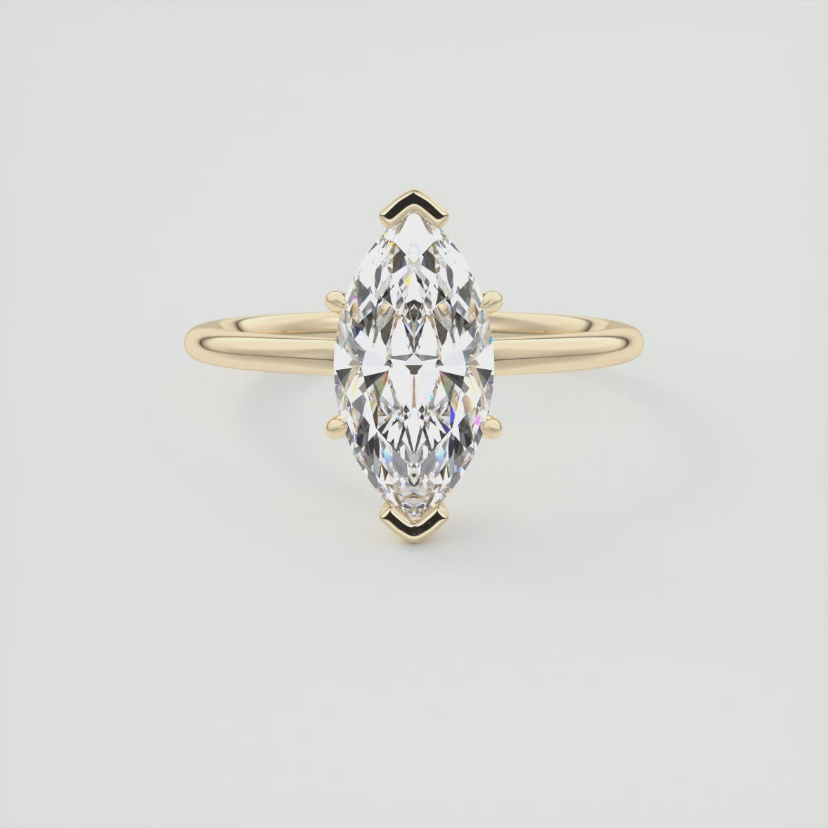 Load video: Elysian Marquise Solitaire Ring – Timeless Elegance with Lab Diamond or Moissanite