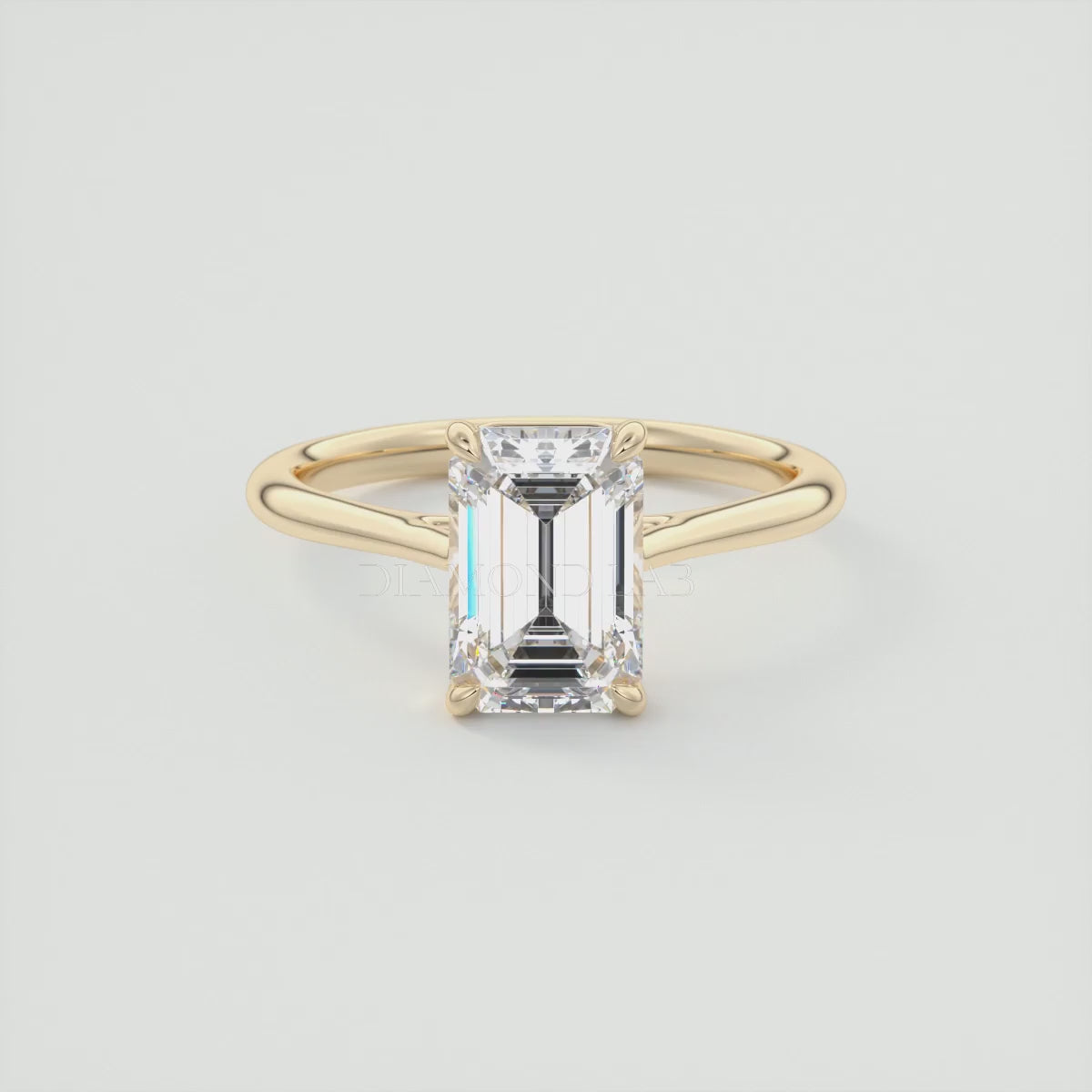 Load video: Lumia Emerald Cathedral Solitaire Ring – Lab Diamond or Moissanite
