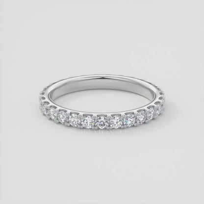 2.3mm French Set Eternity Band –  Lab-Grown or Natural Diamonds