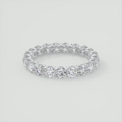 Celestia Round Eternity Band 3mm – Lab-Grown or Natural Diamonds