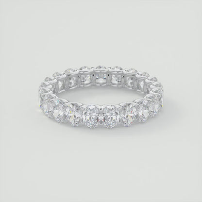 Aurelia Oval Eternity Band 4mm – Lab-Grown or Natural Diamonds