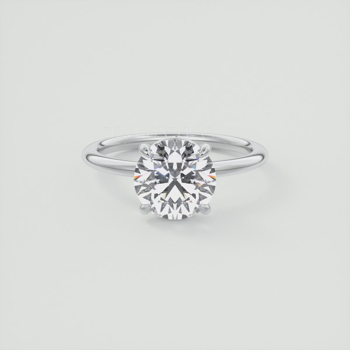 Elysian Round Solitaire Ring – Timeless Elegance with Lab Diamond or Moissanite