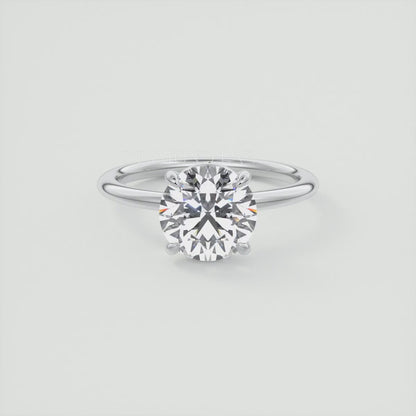 Elysian Round Solitaire Ring – Timeless Elegance with Lab Diamond or Moissanite