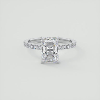 Isolde Radiant Pavé Solitaire Ring