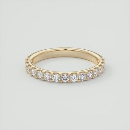 2.3mm French Set Eternity Band –  Lab-Grown or Natural Diamonds