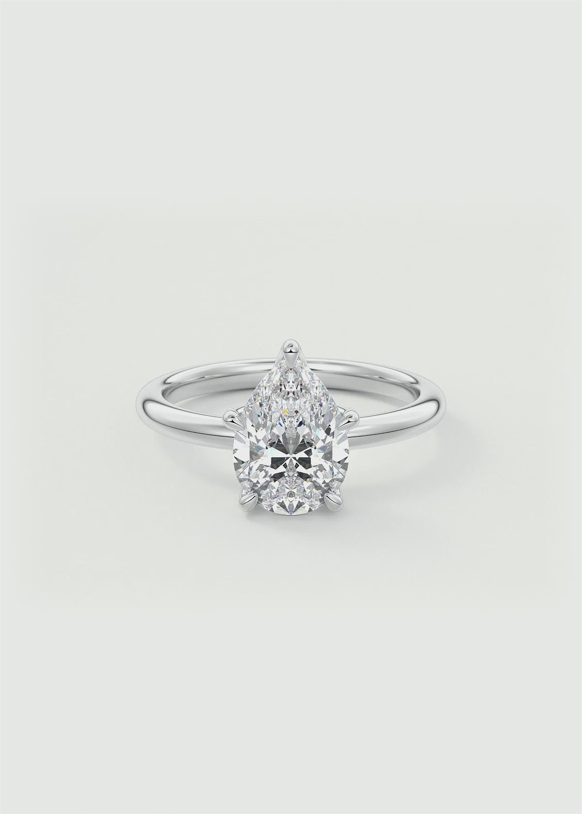 Celestia Deluxe – Two-Tone Pear Engagement Ring