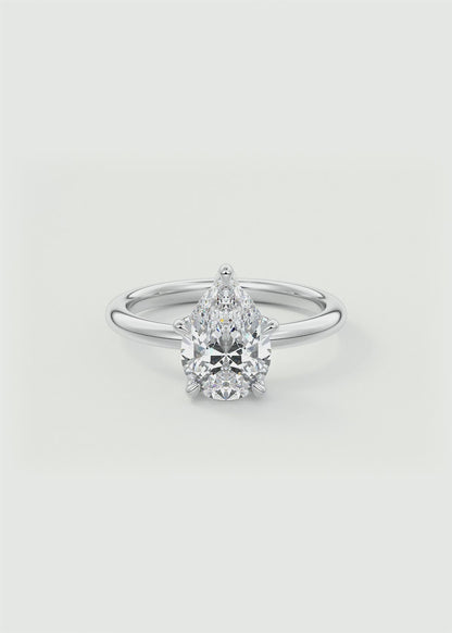 Celestia Deluxe – Two-Tone Pear Engagement Ring