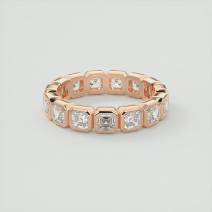 Valora Asscher Bezel Eternity Band – Lab-Grown or Natural Diamonds