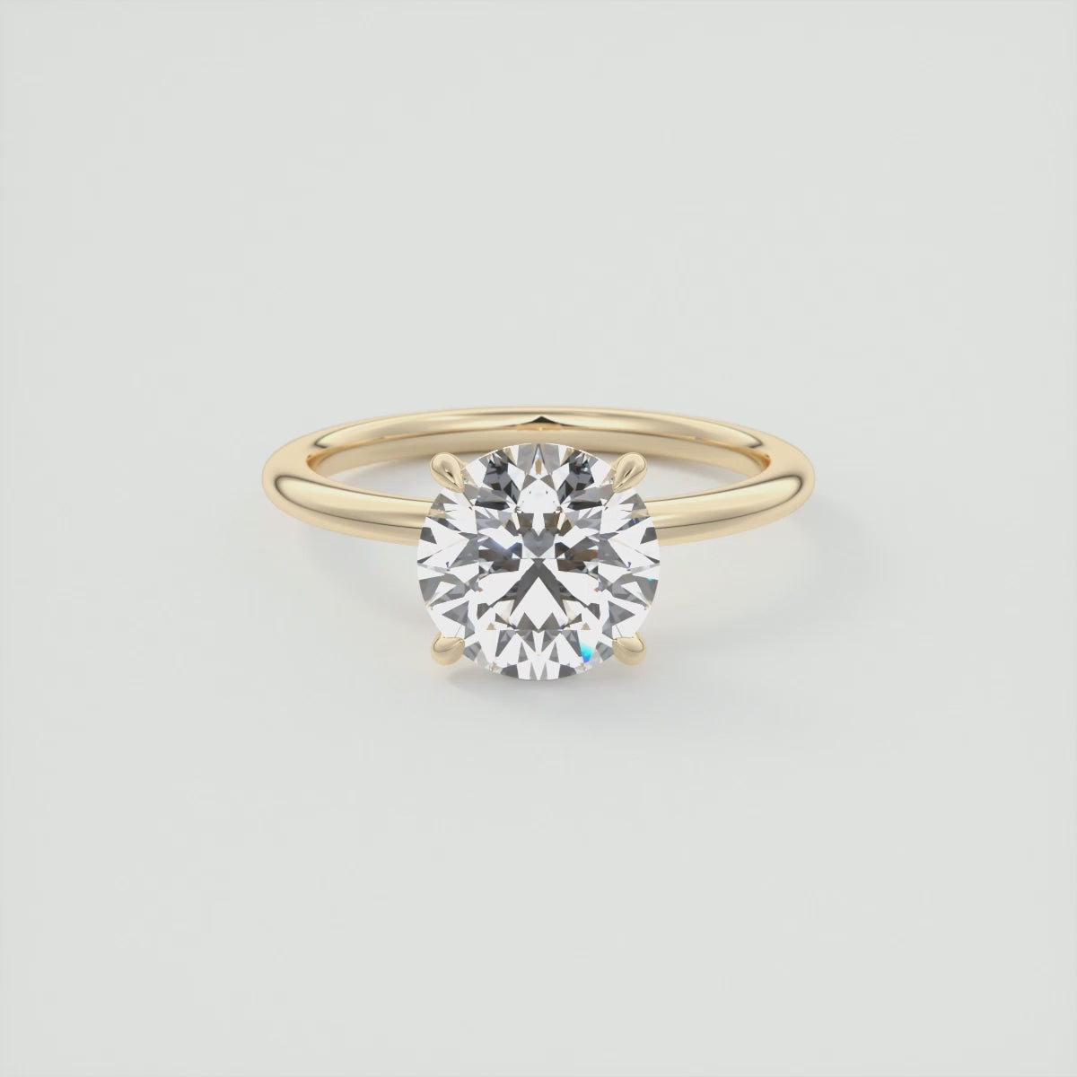 Load video: Luna Crest Solitaire Ring – Lab Diamond or Moissanite