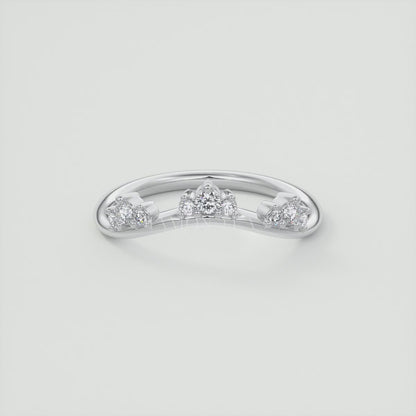 Celina Curved Diamond Wedding Band