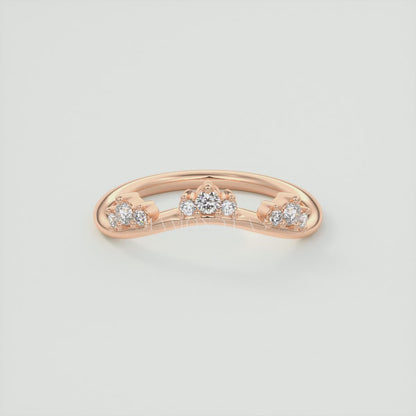 Celina Curved Diamond Wedding Band