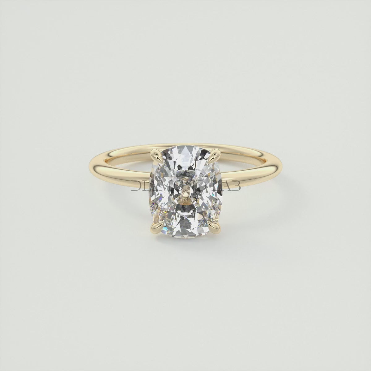 Luna Elongated Cushion Lab Diamond or Moissanite Engagement Ring