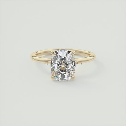 Luna Elongated Cushion Lab Diamond or Moissanite Engagement Ring
