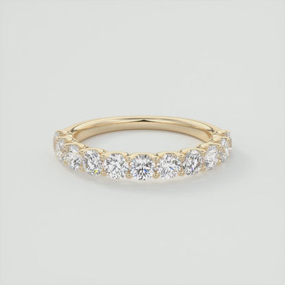Celestia Half Round Eternity Band 3mm – Lab-Grown or Natural Diamonds