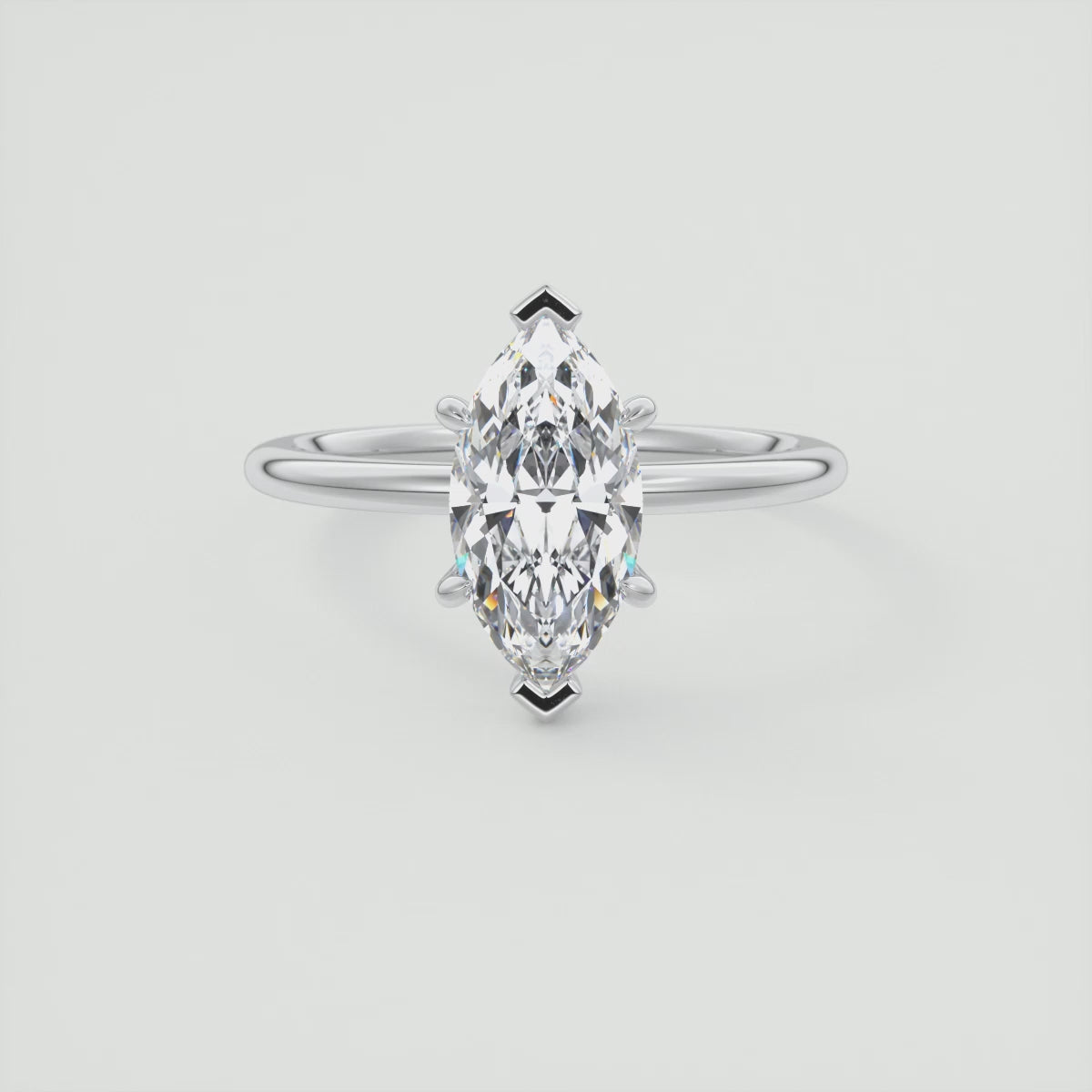 Celestia Marquise Hidden Halo Ring – Lab Diamond or Moissanite