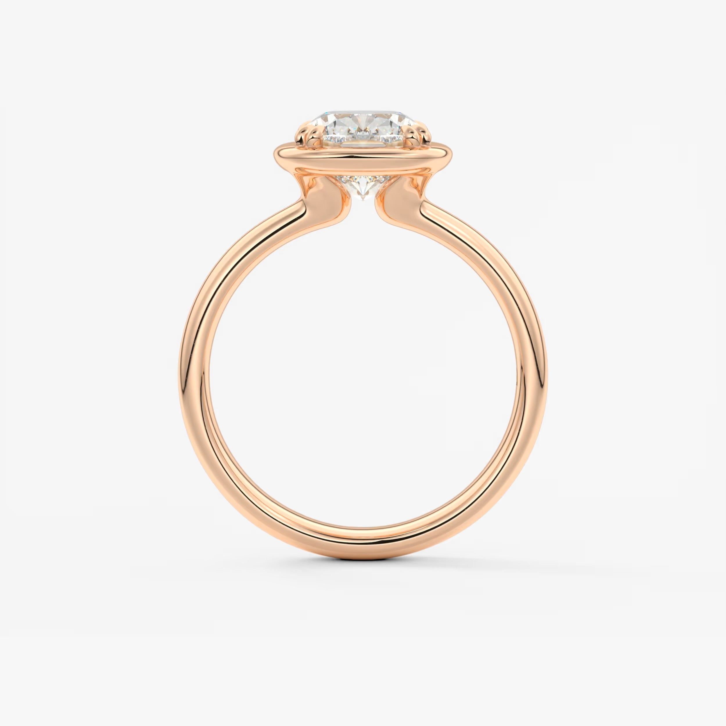 Custom made taylor grande cushion lab diamond bezel engagement ring | australia