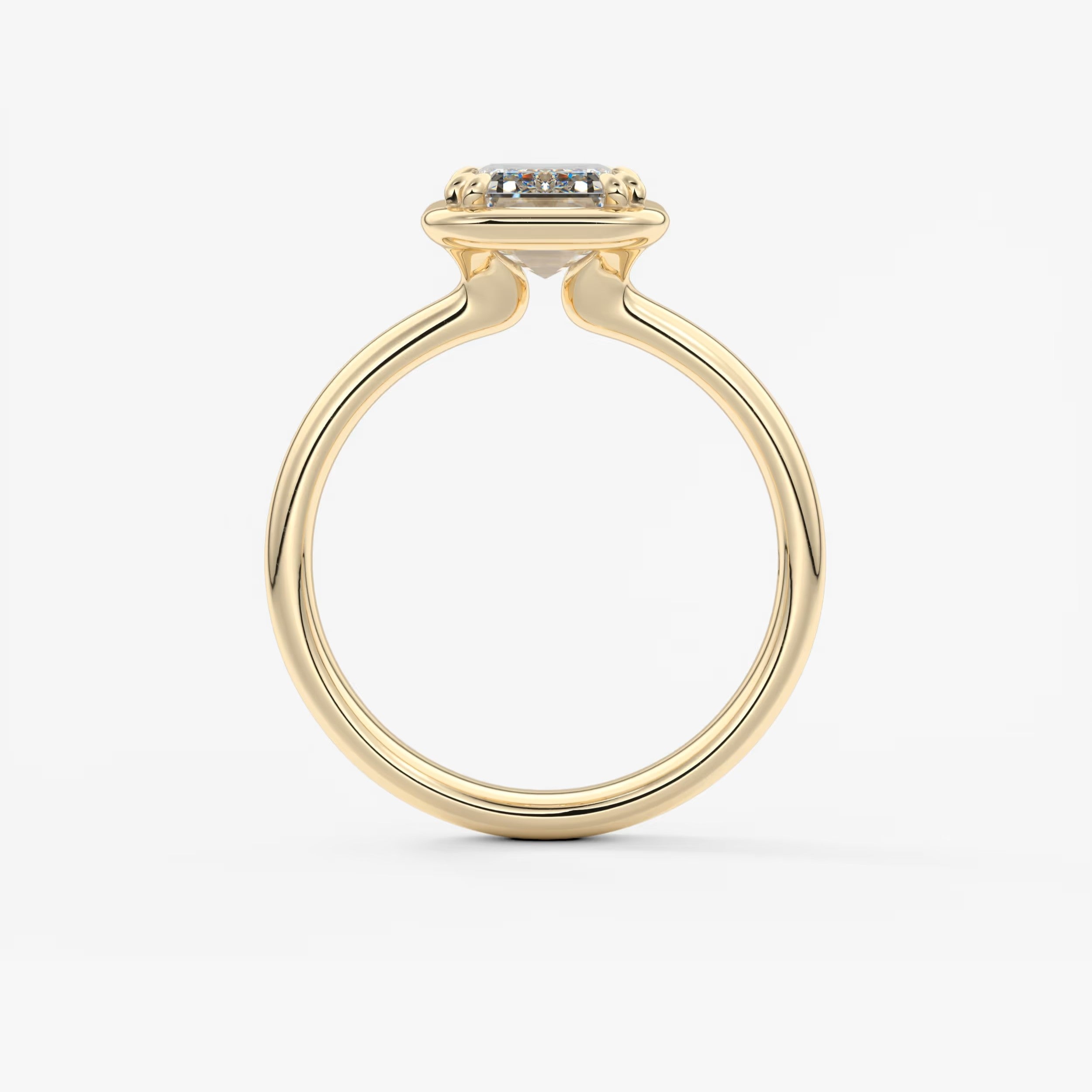 Custom made taylor grande emerald lab diamond bezel engagement ring | australia