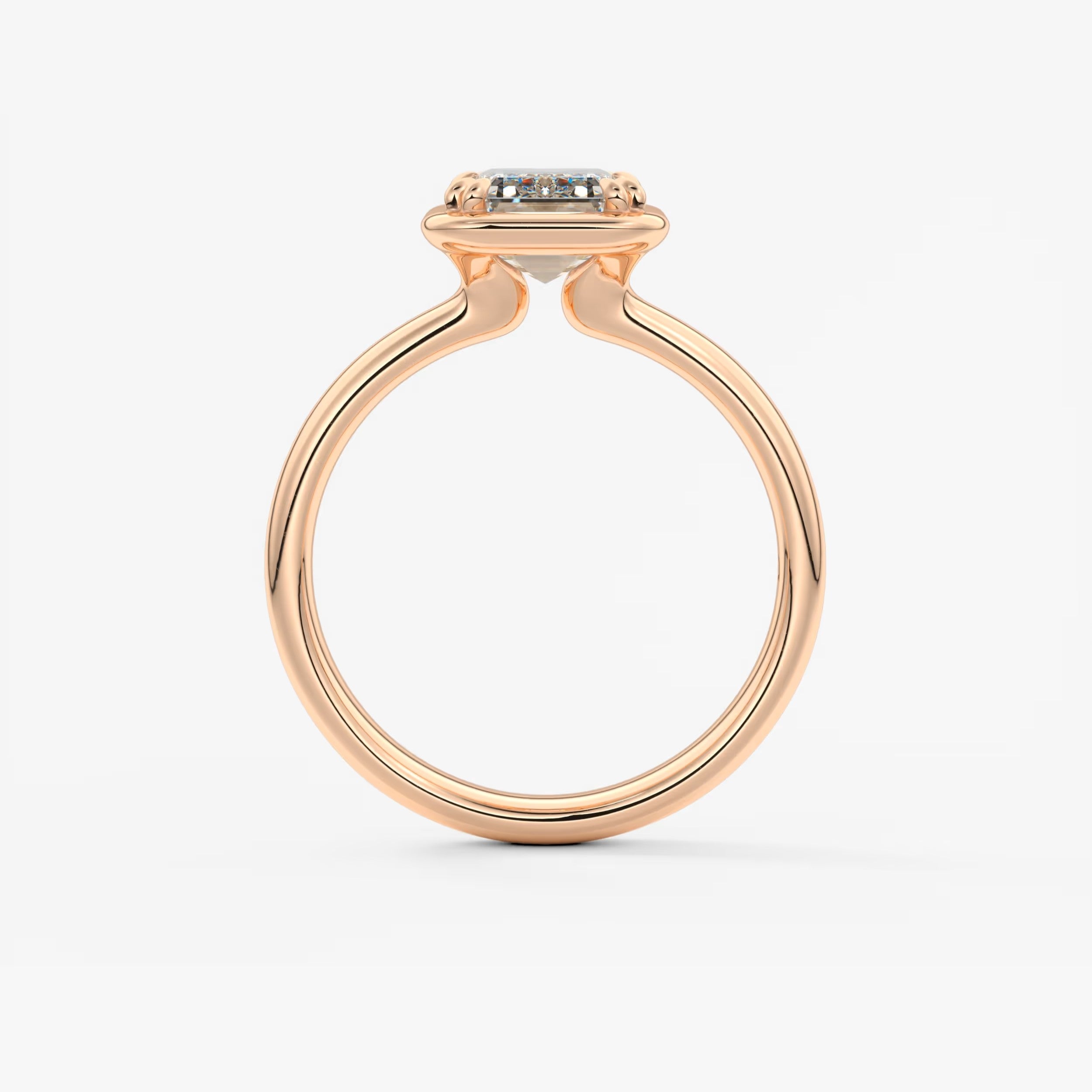 Custom made taylor grande emerald lab diamond bezel engagement ring | australia