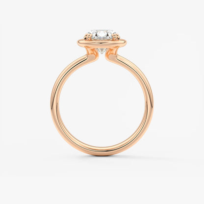 Custom made taylor grande oval lab diamond bazel engagement ring | australia