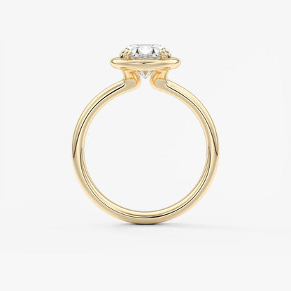 Custom made taylor grande oval lab diamond bazel engagement ring | australia