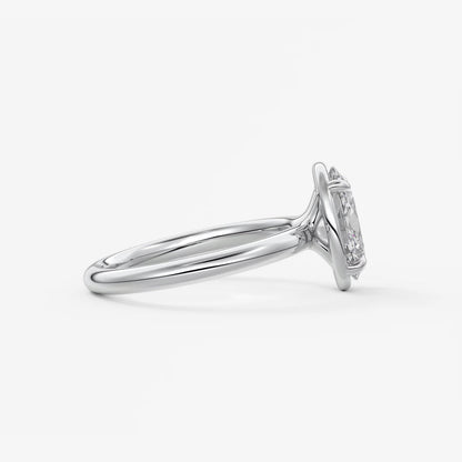 Custom made taylor oval bezel engagement ring – lab diamond or moissanite