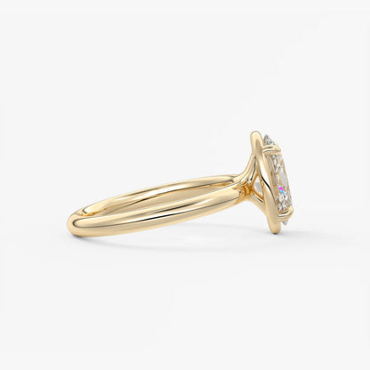 Custom made taylor oval bezel engagement ring – lab diamond or moissanite