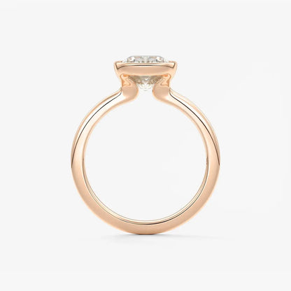 Custom made veda elongated cushion engagement ring lab diamond or moissanite|