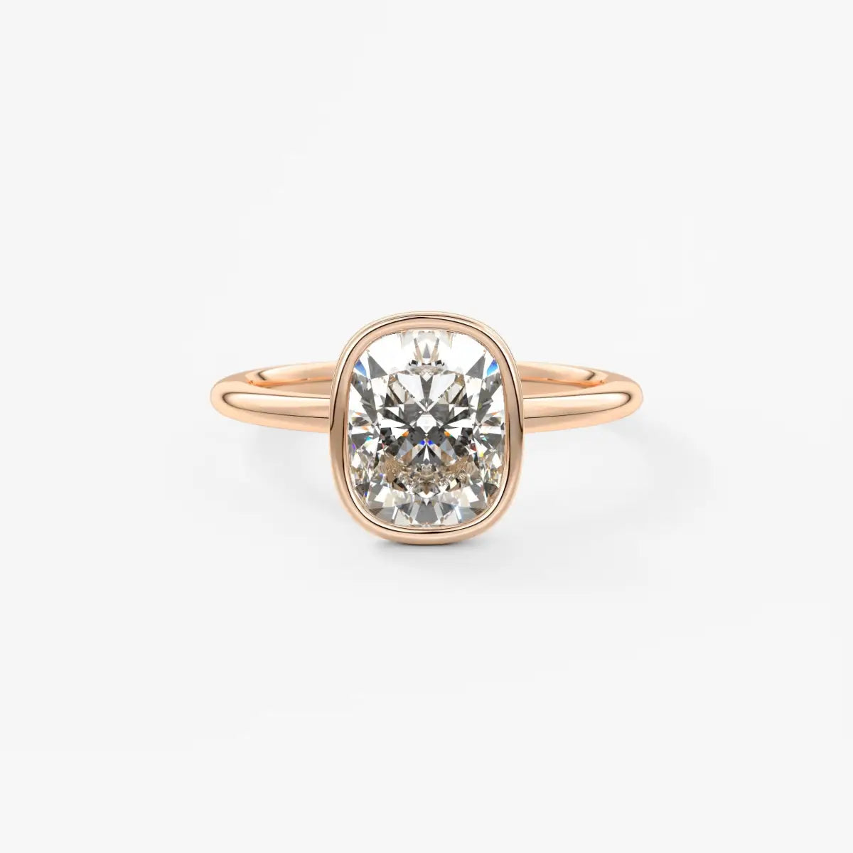 Custom made veda elongated cushion engagement ring lab diamond or moissanite|