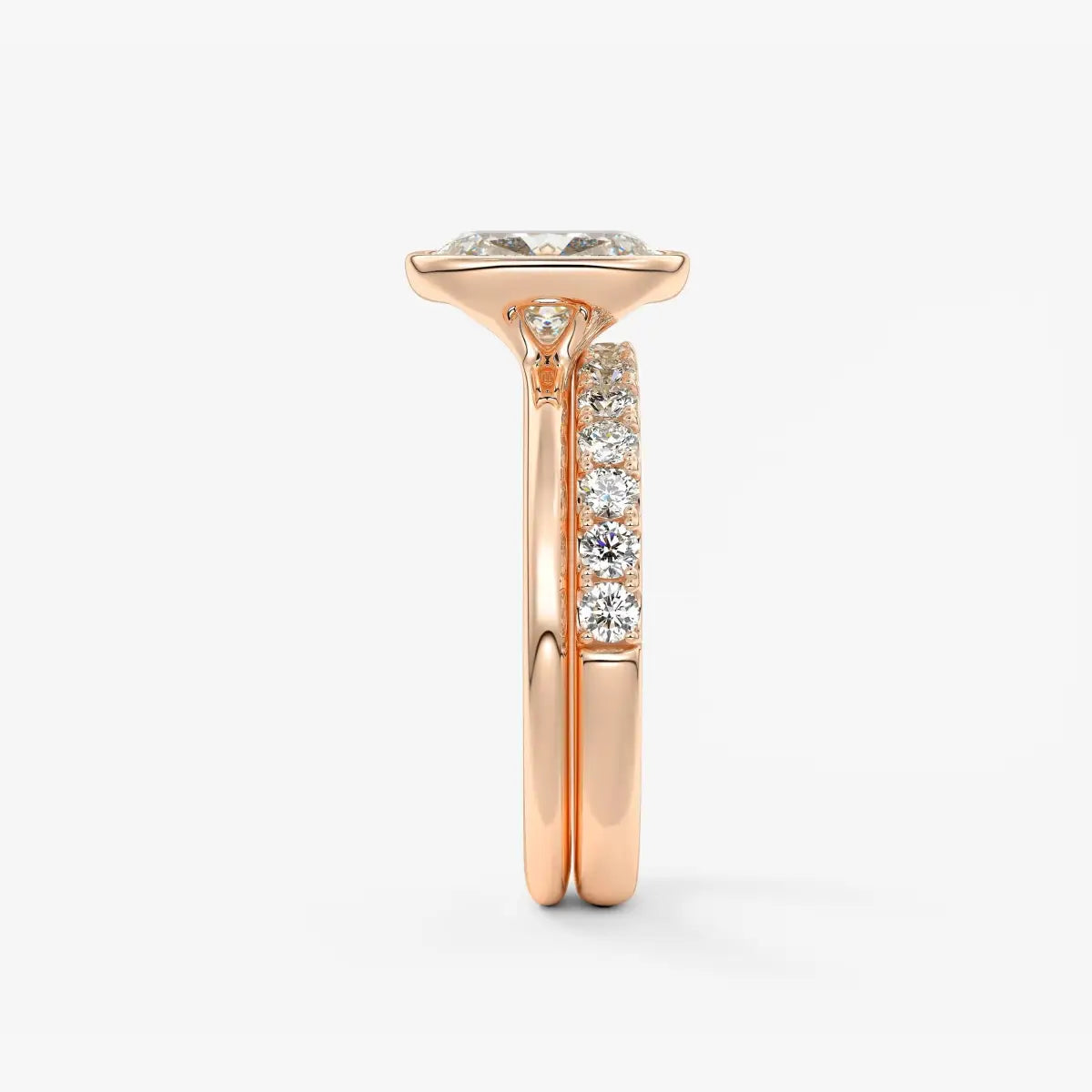 Custom made veda elongated cushion engagement ring lab diamond or moissanite|