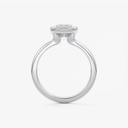 Custom made veda elongated cushion engagement ring lab diamond or moissanite|